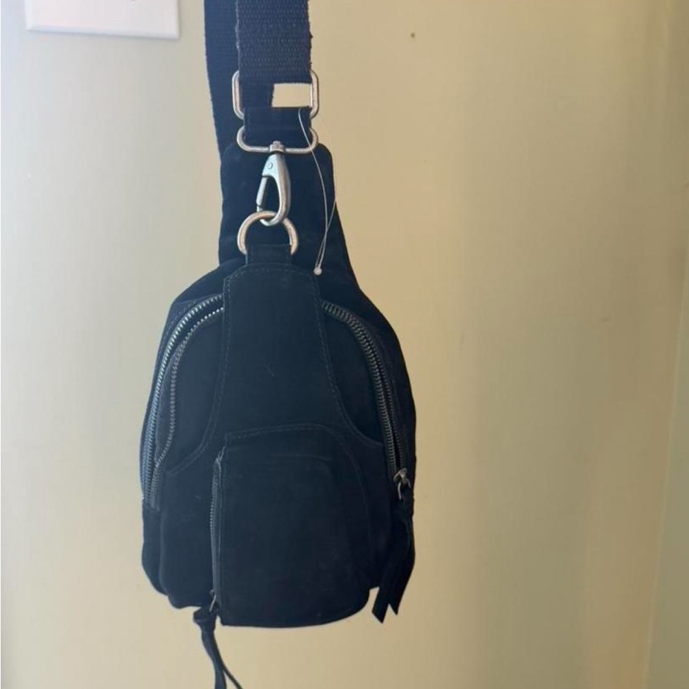 Free People Black Mini Crossbody Bag
